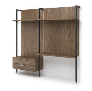 Art. 31083 Hochschrank mit Gep�ckablage und Schreibtisch, Hochstehender Kleiderschrank f�r Hotelzimmer