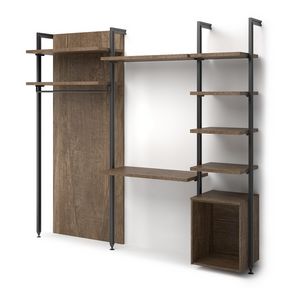 Art. 31175 Hochschrank mit Schreibtisch und Minibars�ule, Hochstehender Kleiderschrank f�r B&Bs und Beherbergungsbetriebe