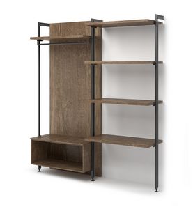 Art. 31401 Standschrank mit Gep�ckablagen und Regalen, Modularer Kleiderschrank f�r die Einrichtung von Hotelzimmern