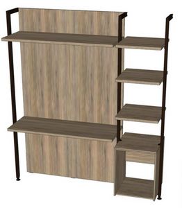 Art. 39029 Komposition mit Schreibtisch und Regalen, 172 cm breit, Schrank mit Schreibtisch f�r Hotelzimmer