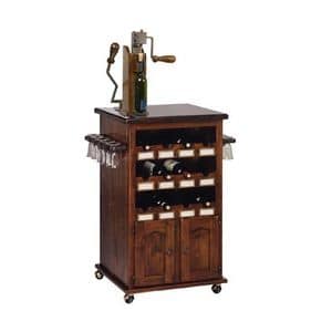 Art. 345, Flaschenhalter und Becherhalter Mbel, mit Rad, fr die Wein-Bar