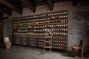 Libreria del vino - Wine bookcase, Modulares Flaschenregal fr Wand oder Boden