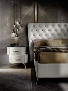 Movida Luxury Nachttisch, Nachttisch mit abgerundetem Design