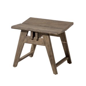 Banawa 03D1, Niedriger Hocker aus Teakholz