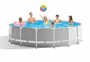 Intex 26726 ex 26736 Prism Frame Rund Aufstellpool 457x122 cm - 26726, Runder Pool fr Garten