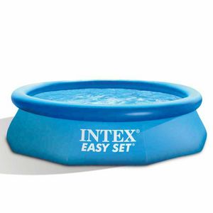 Intex 28122 Easy Aufblasbarer Rundboden Pool Set 305x76 - 28122, Aufblasbares Pool mit Wasserfilter