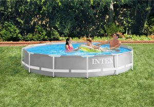 Intex Pool 26710 Ex 28710 rund Metallrahmen auerhalb des Bodens 366cm - 26710, ber dem Boden Pool in laminiertem PVC