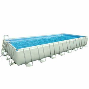 ber dem Boden Pool Intex 26372 ex 28372 Ultra groen rechteckigen Rahmen 975x488x132 - 26372, Rechteckiges Schwimmbad mit Leiter und Sandpumpe