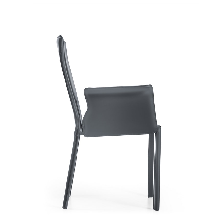 Ara br, Moderner Stuhl, komplett mit Leder bezogen