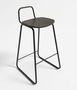Gio L, Hocker mit Metallkufengestell