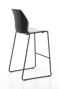 Kalea stool sled, Stuhl aus Polypropylen mit Schlittenboden
