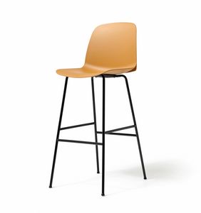 Kire stool, Hocker aus Metall und Polypropylen