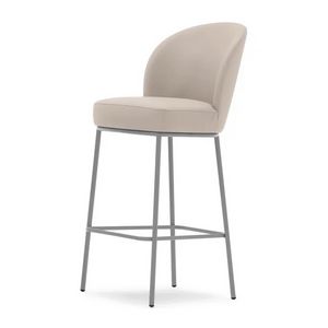 Rose 03986L, Moderner Metallhocker, gepolstert, f�r elegante Hotels und Bars