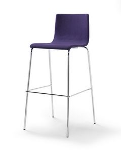 Tesa fabric ST, Gepolsterter Stuhl, Stoff oder Öko-Leder Polsterung, stapelbar