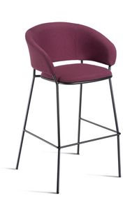 Nuta Light Plus Stool 67/77, Gepolsterter Hocker, in zwei H�hen erh�ltlich