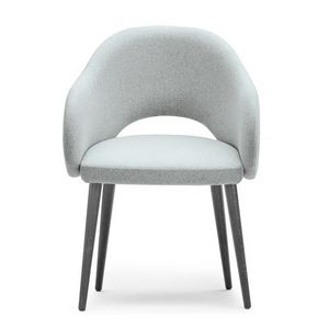 Airy 06131, Bequemer gepolsterter Sessel mit Holzbeinen