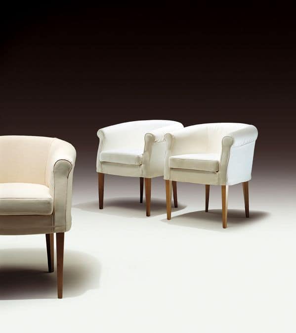 Isa, Sessel mit Polsterung komplett herausnehmbar, geeignet für Wohn-und Objektsituation