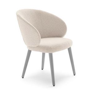 Lily 04561L, Gepolsterter Sessel mit Beinen aus Massivholz