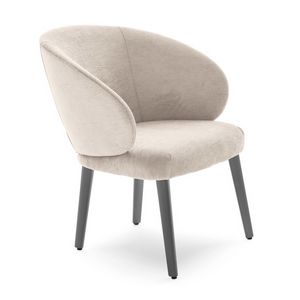Lily 04571L, Loungesessel mit Beinen aus massiver Buche