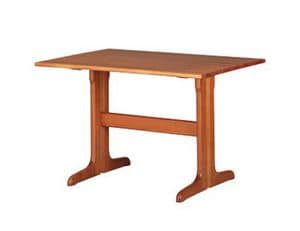 603, Rustikale rechteckigen Tisch, in Buche, für Küche