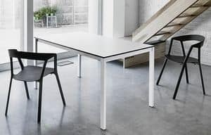 Easy, Ausziehbarer rechteckiger Tisch, wesentlich und langlebig