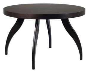 TA13, Runder Tisch mit Beinen aus Buche und Eiche furniert top