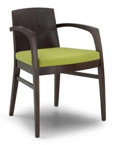 Ketty L, Moderne Sessel mit Massivholz zurck, fr den Objektbereich