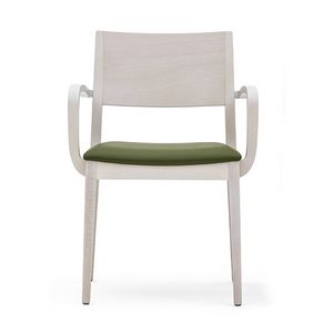 Sintesi 01521, Sessel aus Massivholz, gepolsterter Sitz, moderner Stil