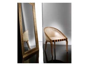 MIMI' armchair 8285A, Elegante Sessel in Buche, mit Original-Inlays