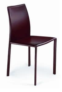 ATHENA 397, Chair komplett in Leder bezogen, für Restaurants