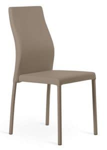 FIONA, Stuhl aus Metall und ko-Leder, komfortabel und entspannend