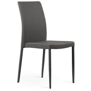 KIMI, Stapelbarer Stuhl aus Kunstleder gepolstert, fr moderne Bars