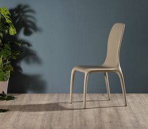 LISETTA, Stuhl gepolstert, mit neuem Design, weiche und sichtbare Linien