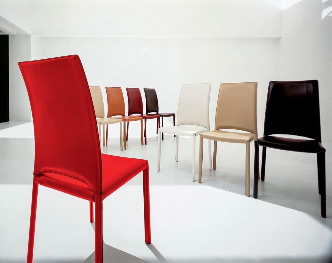 MADELEINE, Leder moderner Stuhl, für Konferenzraum und Restaurants