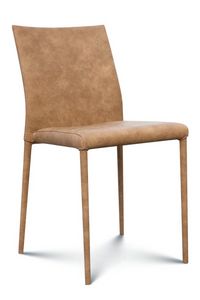 Plata stapelbar, Vollständig gepolsterter, stapelbarer Stuhl