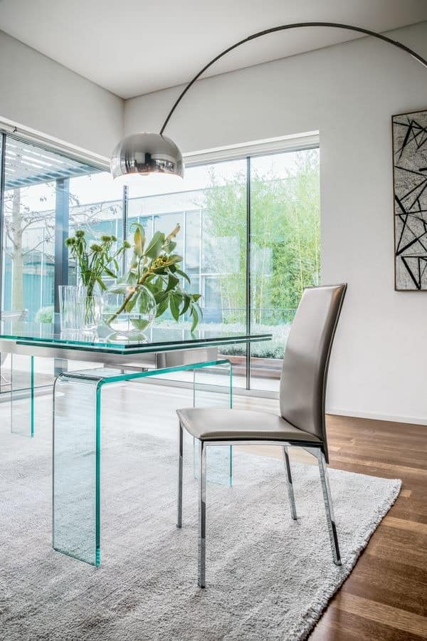 PLAZA, Moderne Stuhl aus Metall und Holz für Esszimmer