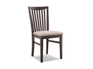 167, Stuhl aus Massivholz, zurck mit vertikale Muster