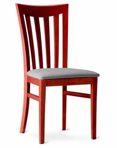 221 Demetra, Stuhl für Restaurant, mit gepolstertem Sitz