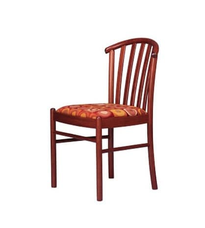 407 S, Stuhl für den Objektbereich, mit vertikalen Lamellen Rückenlehne