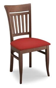 Gloria ST, Stuhl aus Buche, Rckenlehne mit vertikalen Lamellen