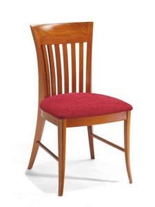 Manola, Stuhl aus Buche, mit vertikalen Lamellen, fr Eiscafes