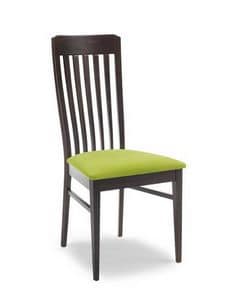 Vanessa V, Moderne Sessel mit hoher Rckenlehne, aus Massivholz