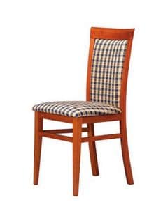 312, Gepolsterter Stuhl aus Holz, einfach und stark, für Bars