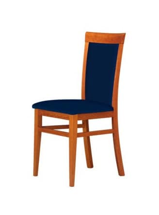 C07, Stuhl mit Gestell aus Buche, Sitz und Rücken gepolstert