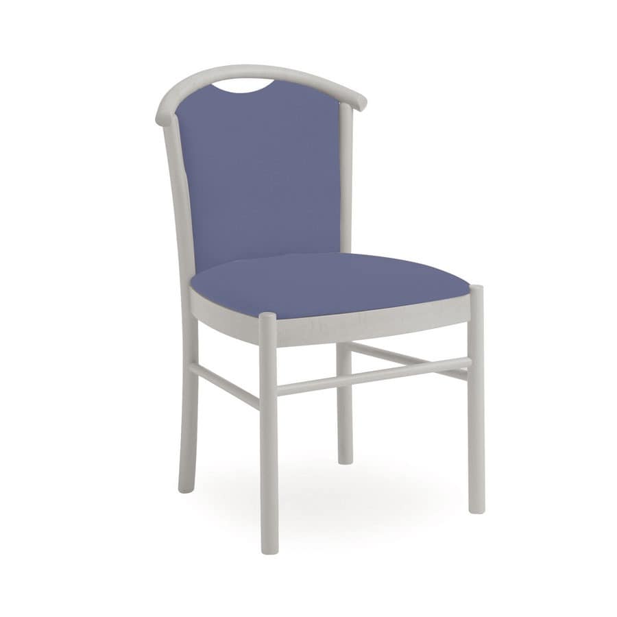 Dolly L1060 M, Gepolsterter Stuhl aus Holz, mit Griff, für Restaurant
