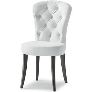 Euforia 00111K, Stuhl mit gesteppte Polster, klassisch modernen Stil