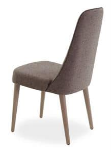 Karina 2 W, Stuhl mit Holzbeinen, gepolstert