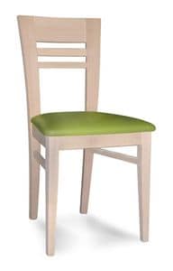 Susy ST, Stuhl in Buche, Rcken mit horizontalen Lamellen