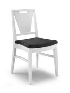 Gaia V, Stuhl mit V Rckenlehne und Griff, aus Holz