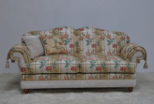 Rebecca Sofa 2p, Klassisches Sofa mit floralem Stoff